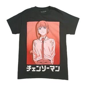 Chainsaw Man Crunchy Roll T-Shirt Makima Size Small/Medium Unisex Black Graphic
